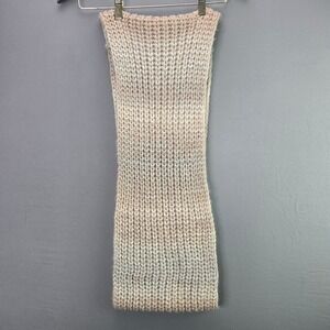 Modern Expressions Infinity Scarf Chunky Knit OS Beige Metallic Shimmer Ombre